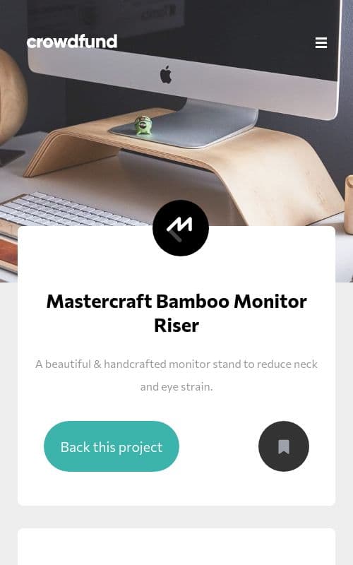 Project Image Crowdfunding Product Page