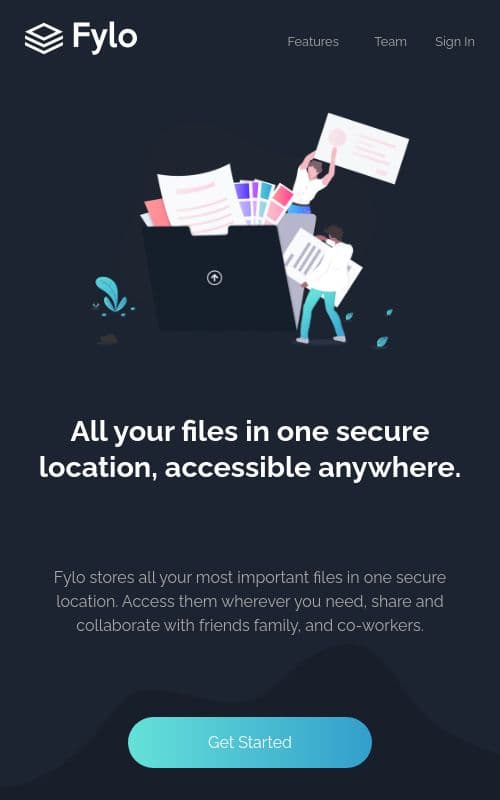 Project Image Fylo Landing Page 2